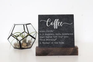 Coffee Table Top Sign