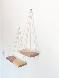 Kaia Hanging Shelves in Natural & Moscato