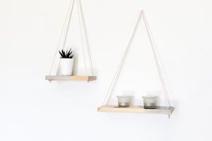 Kaia Hanging Shelves in Champagne