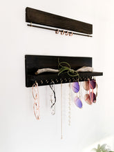 Load image into Gallery viewer, Kyanna Jewelry Shelf with Amya Jewelry Bar in Ebony
