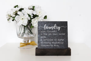 Laundry Table Top Sign