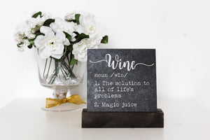 Wine Table Top Sign