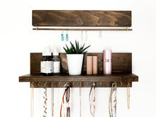 Load image into Gallery viewer, Kyanna Jewelry Shelf with Amya Jewelry Bar in Rum
