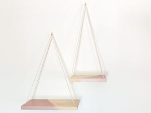 Kaia Hanging Shelves in Natural & Moscato
