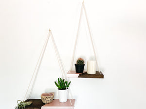 Kaia Hanging Shelves in Rum & Moscato