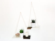Load image into Gallery viewer, Kaia Hanging Shelves in Rum &amp; White Russian
